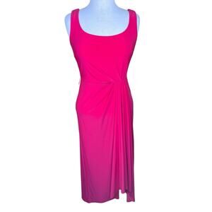 Lauren Ralph Lauren Slinky Stretchy “Hot Coral” Sleeveless Maxi Dress Size 4 NWT